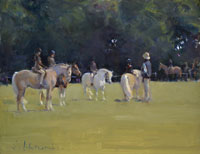 24 Pony Championship, Alresford Show Oil on board 9x 2 inches